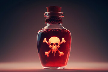 A vibrant glass potion bottle.