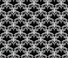 Vector illustration of geometric leaves seamless pattern. Floral organic background.