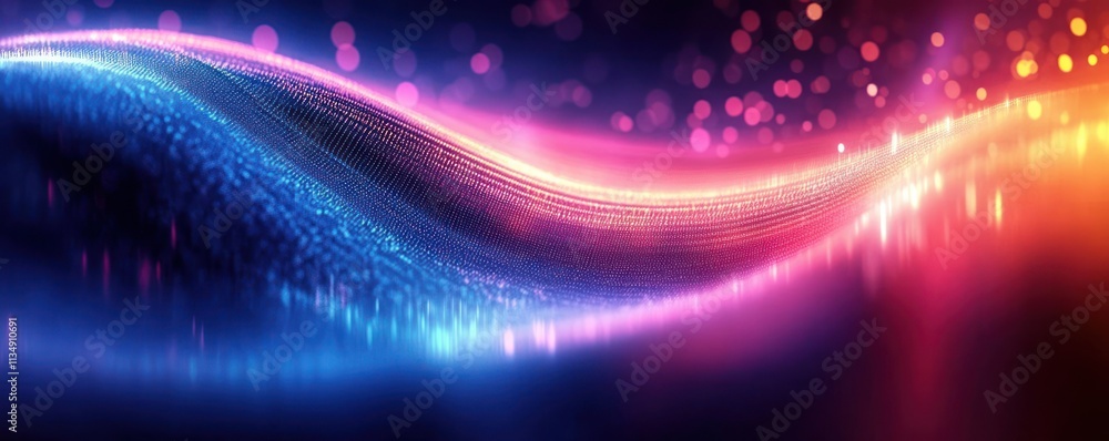 Poster neon abstract digital background for tech and modern graphics