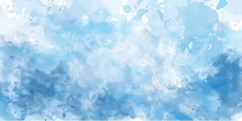 Deep Blue Abstract Watercolor Art with Dynamic Brush Strokes