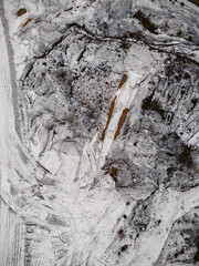 snow landscape drone view mine