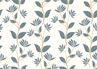 Floral seamless pattern. Fabric for ornament, wallpaper, packaging, vector background.