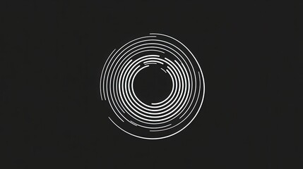 Fototapeta premium a sleek and simple circular logo design with thin lines and balanced symmetry, created with a monochrome palette. 