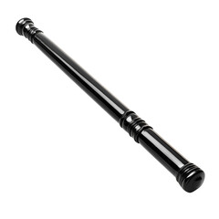 Fototapeta premium Elegant Black Polished Metal Rod, Decorative Finials, Modern Design, Stylish Home Decor, Luxury Acce