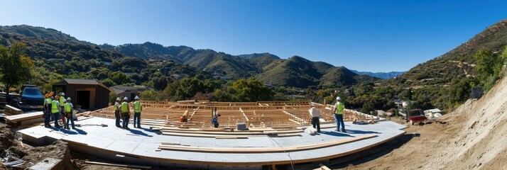 Mountainside House Construction Site