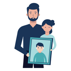 Celebrate Father’s Day with this elegant silhouette vector illustration. Featuring a heartfelt and timeless design,