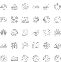 Global Trade, Transportation, and International Business Icons
