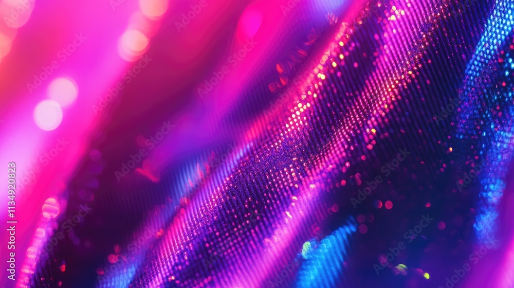 Poster neon abstract bokeh background with vibrant colors and shimmering effects ideal for creative templat