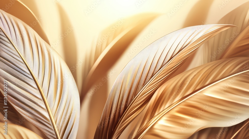 Aufkleber elegant golden leaf texture background with a soft sheen, creating a luxurious and warm atmosphere i