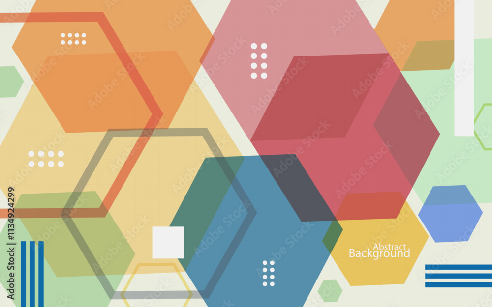 Poster abstract background colorful polygonal shape white grid line business presentation slide tech creati