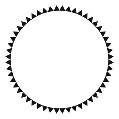 Round frame with geometric pattern for making stamps and patterns