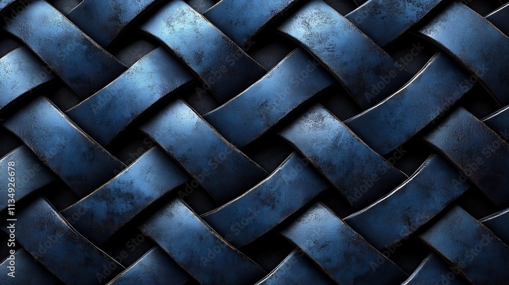 Poster monochromatic abstract geometric pattern with tessellating shapes symbolizing continuity and order