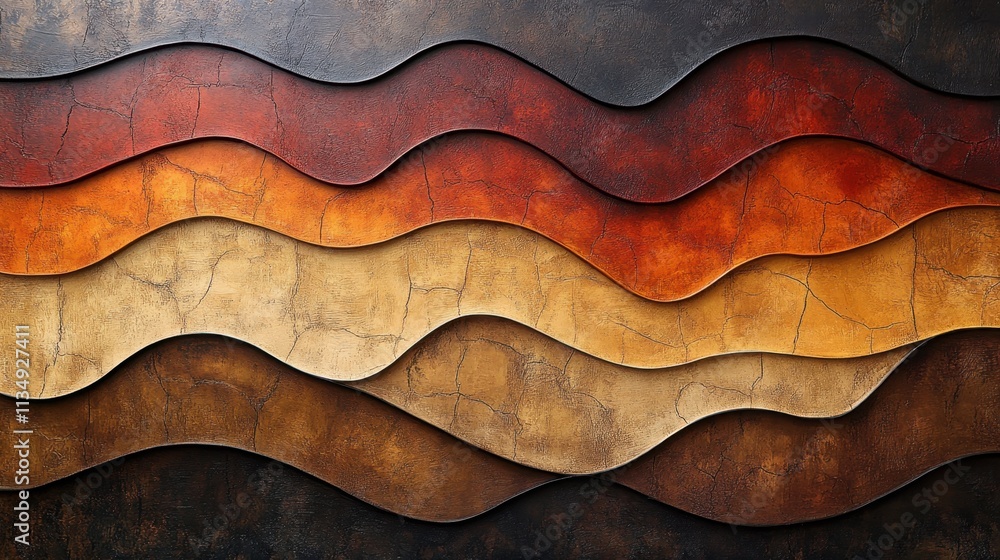 Aufkleber colorful wave patterns create a stunning visual harmony in a modern abstract artwork
