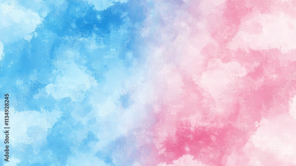 Poster abstract gradient background in soft blue and pink hues with a textured cloudy effect for creative d