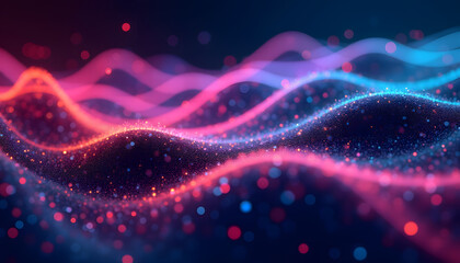 Fototapeta premium Mindful Technology Patterns with Vibrant Radiant Gradients