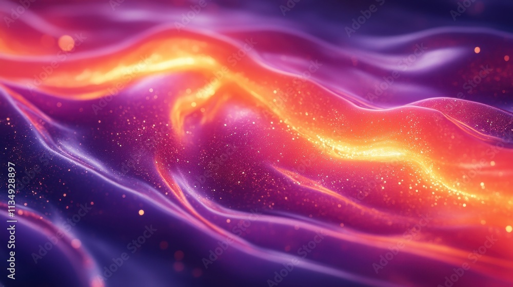 Poster vibrant waves of color dance in a mesmerizing cascade of light and texture