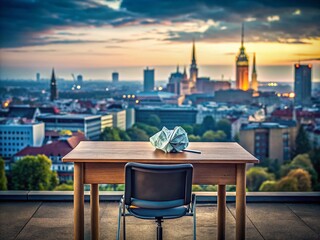 Naklejka premium Emotional Impact of Rejected Asylum Applications in Germany: A Visual Exploration of Struggles and Hopes for Refugees Seeking Safety and Stability in a New Country