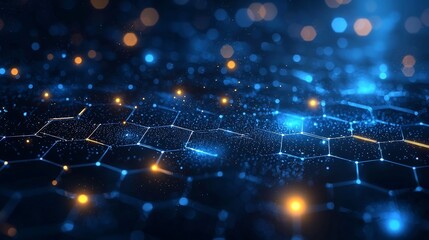 Futuristic Hexagonal Abstract Background Symbolizing Innovation and Complexity