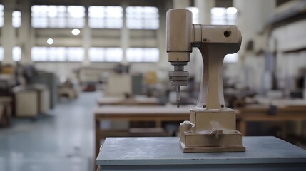 Automation Device in Manufacturing Setup with Blurred Background