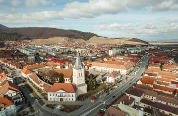Breathtaking aerial perspective reveals the beauty of Piatra Craiului, the historical Rasnov...