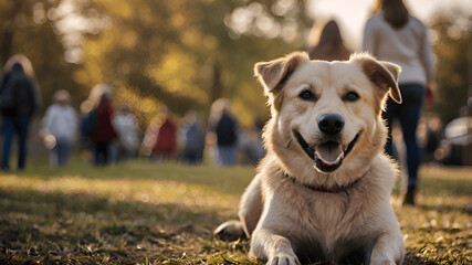golden retriever in the park