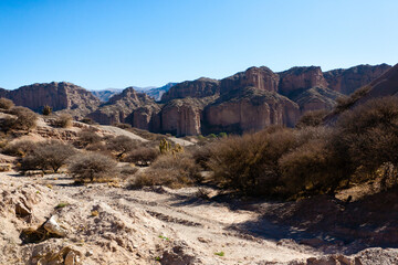 Bolivian dirt road view,Bolivia