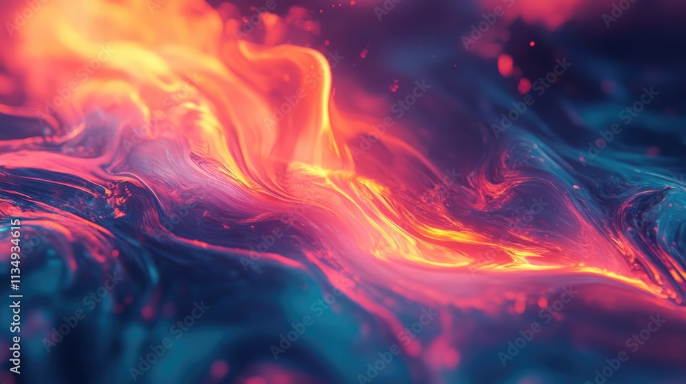 Poster vibrant close-up of swirling flames against a dark background creating a dynamic and captivating fir