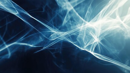 Dynamic abstract light trails creating a sense of motion and depth in a blurred ethereal landscape ideal for modern designs.