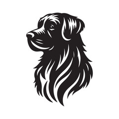  Dog head icon silhouette vector on white background