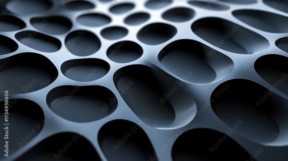 Poster unique abstract surface texture showcasing organic shapes and fluid forms in a dark color palette