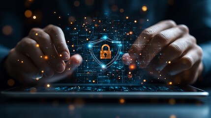 Hand of a businessman using a map route and location hologram icon