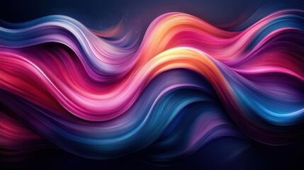 Obraz premium Vibrant swirling colors create a dreamy digital artwork that captivates the viewer\'s imagination and evokes emotion