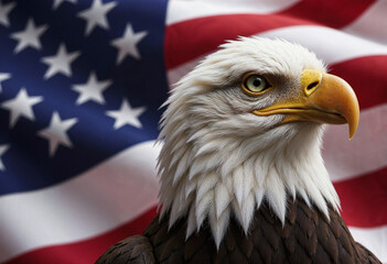 Loyalty Day Tribute with USA Flag and Bald Eagle Design for Business Branding and Advertising