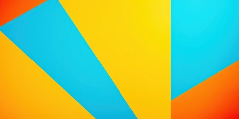 Abstract Geometric Pattern of Vibrant Yellow, Blue and Orange Colors