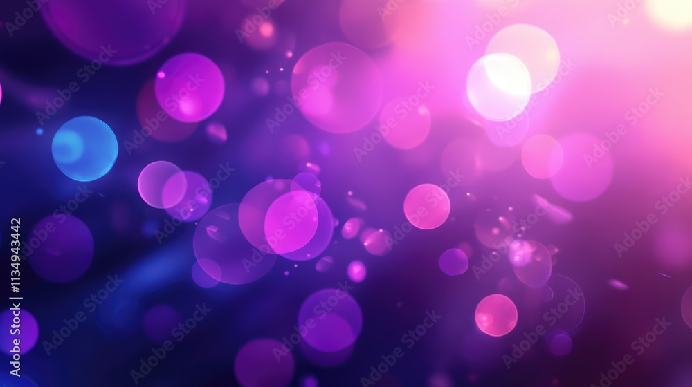 Aufkleber colorful abstract bokeh background with circular shapes created by vibrant party lights in a dreamy 