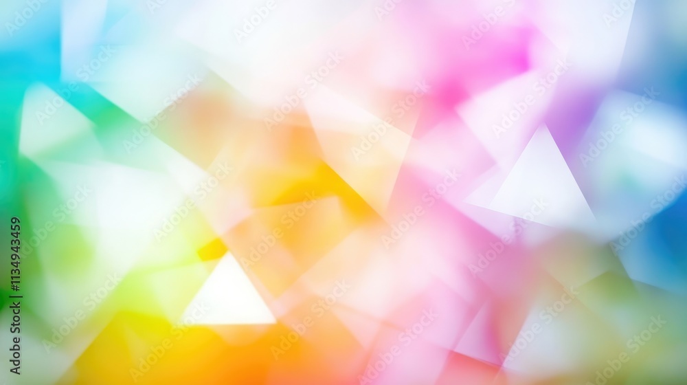 Poster colorful abstract geometric background with soft focus creating a vibrant and dreamy atmosphere idea