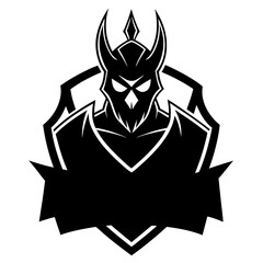 Infernal Warlord Esport Logo silhouette vector