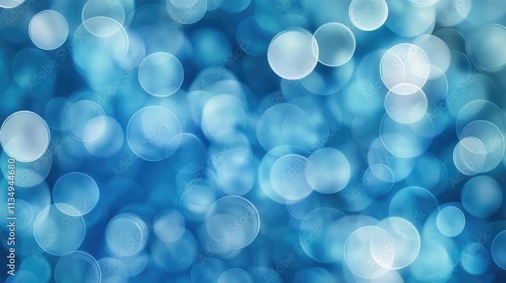 Poster elegant blue bokeh circles background pattern for design and creative projects in digital and print 