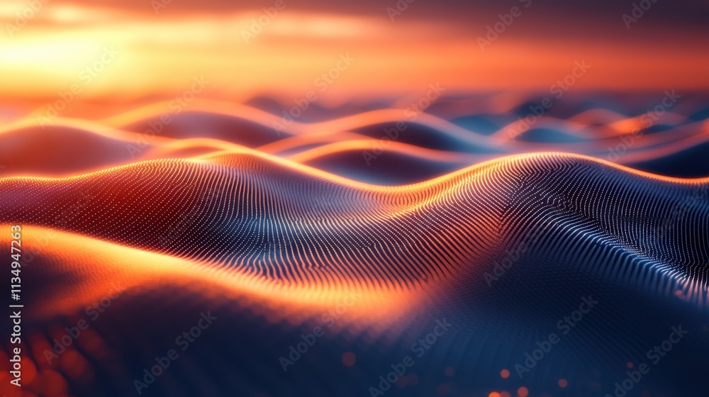 Aufkleber vibrant sunset illuminates rolling waves of color and light, creating a mesmerizing visual experienc