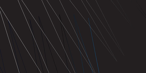 Random chaotic lines abstract geometric pattern. vector texture 3d illustration. Black abstract background with blue diagonal lines and shadows. technology, banner, frame, vintage, art, illustration.