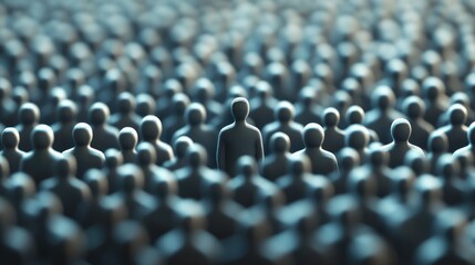 Obraz premium Finding the Ideal Candidate Among a Crowd of Human Resources Focused on Recruitment and Talent Acquisition
