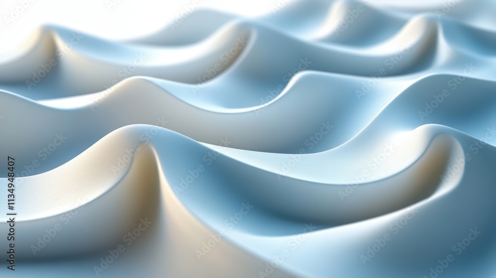 Poster soft waves of fabric gracefully undulating under gentle light create a calming and serene atmosphere