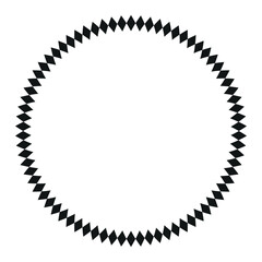 Round frame with geometric pattern for making stamps and patterns