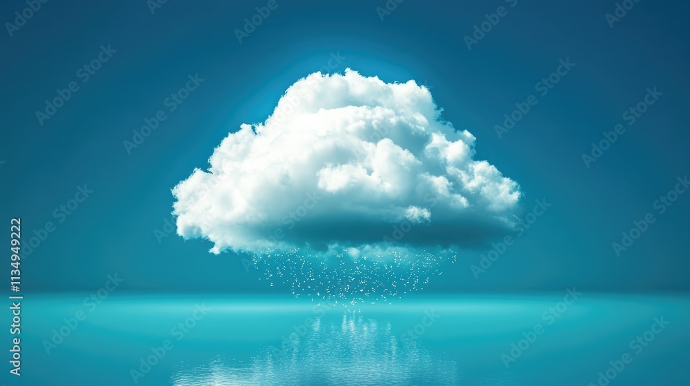 Aufkleber cloud storage concept with digital technology symbolizing connectivity and data management in a sere