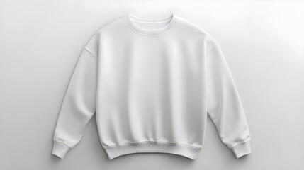 Fototapeta premium Plain white sweater isolated on a white background.