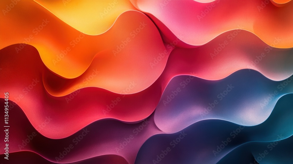 Aufkleber vibrant waves of color flowing in intricate patterns create a mesmerizing visual experience in a mod