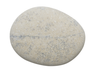 A pebbles rock with a rough surface Isolated on transparent  white background