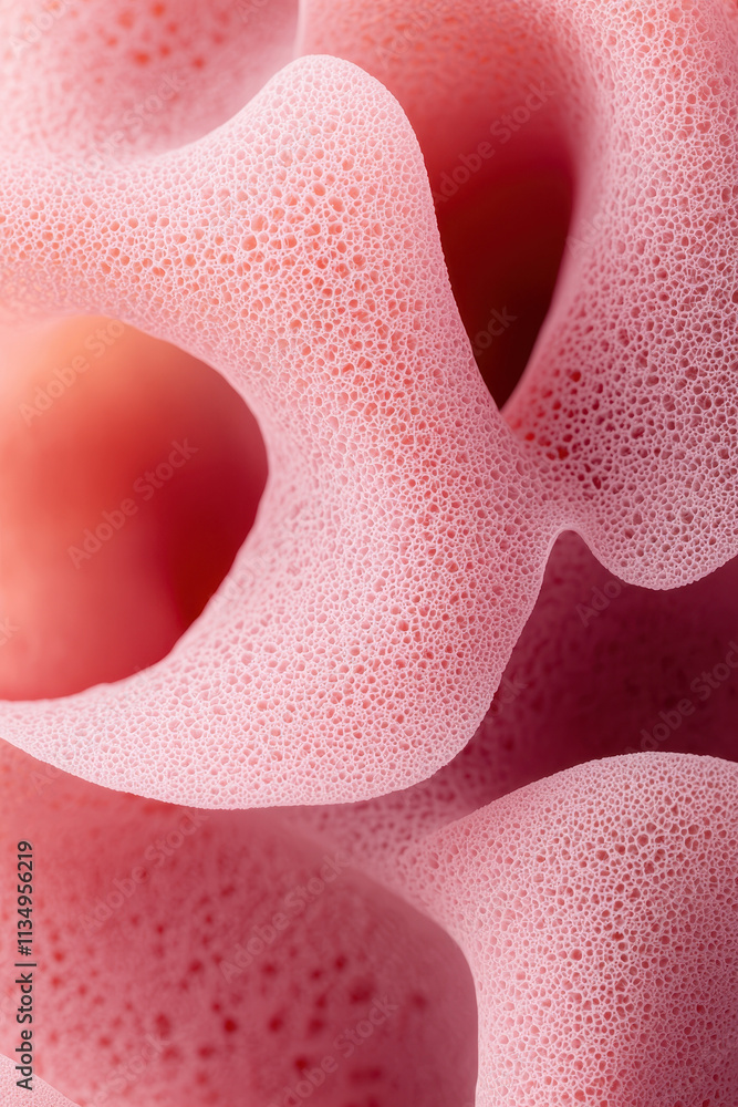 Poster exploring intricate coral-like patterns and textures in nature's organic structures through macro ph