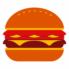 hamburger isolated on white