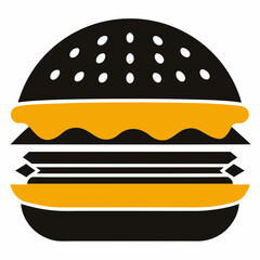 hamburger isolated on white